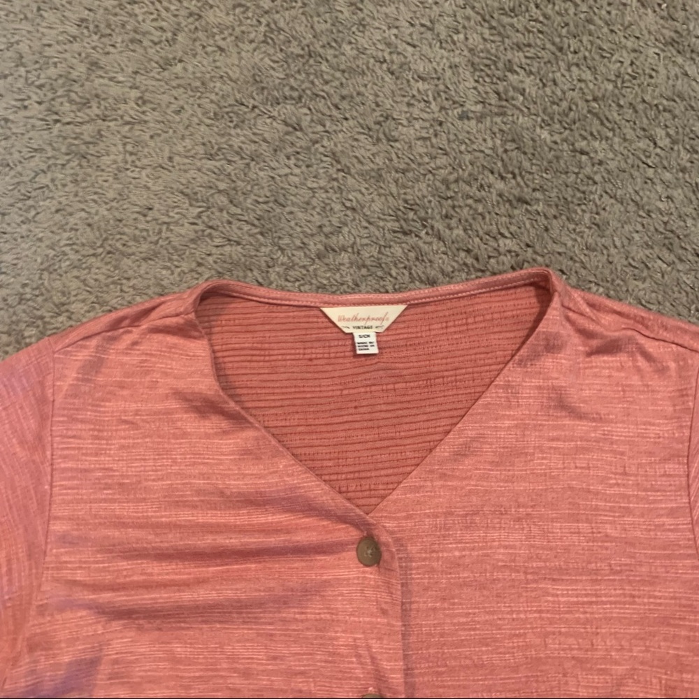 Weatherproof Vintage Tie Waist Button Shirt Small - Picture 3 of 5